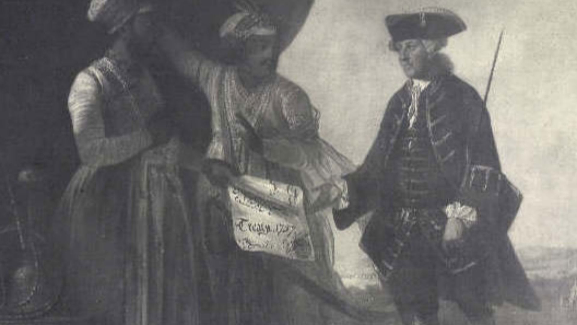 File:Mir Jafar and his son Miran delivering the Treaty of 1757 to William Watts.jpg