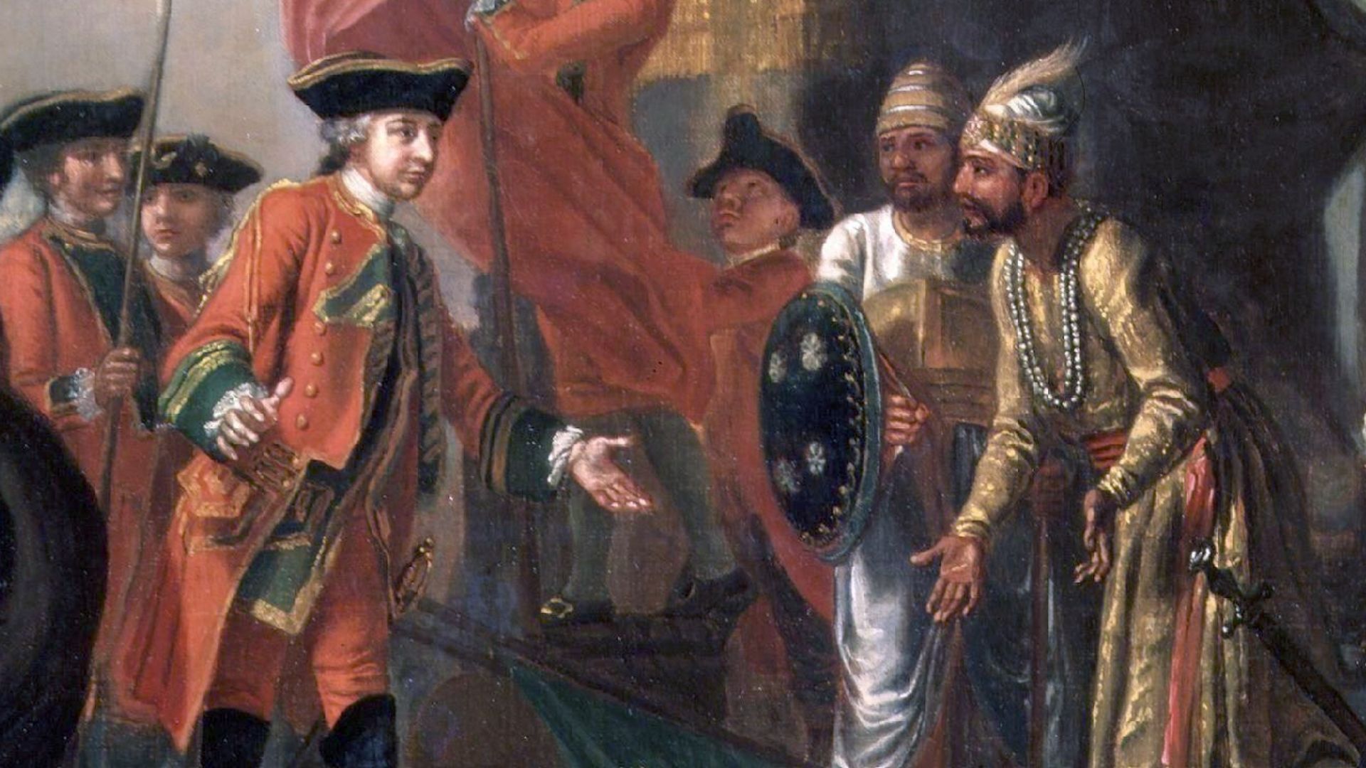 File:Lord Clive meeting with Mir Jafar after the Battle of Plassey.jpg