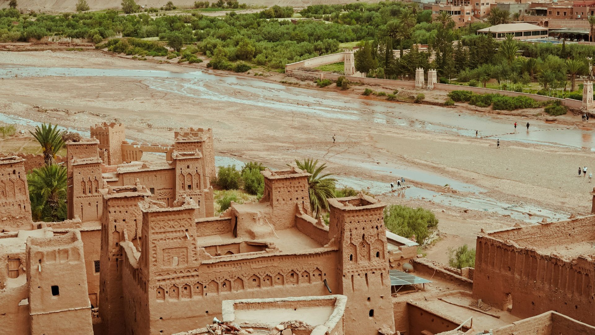 bird's eye view of town
