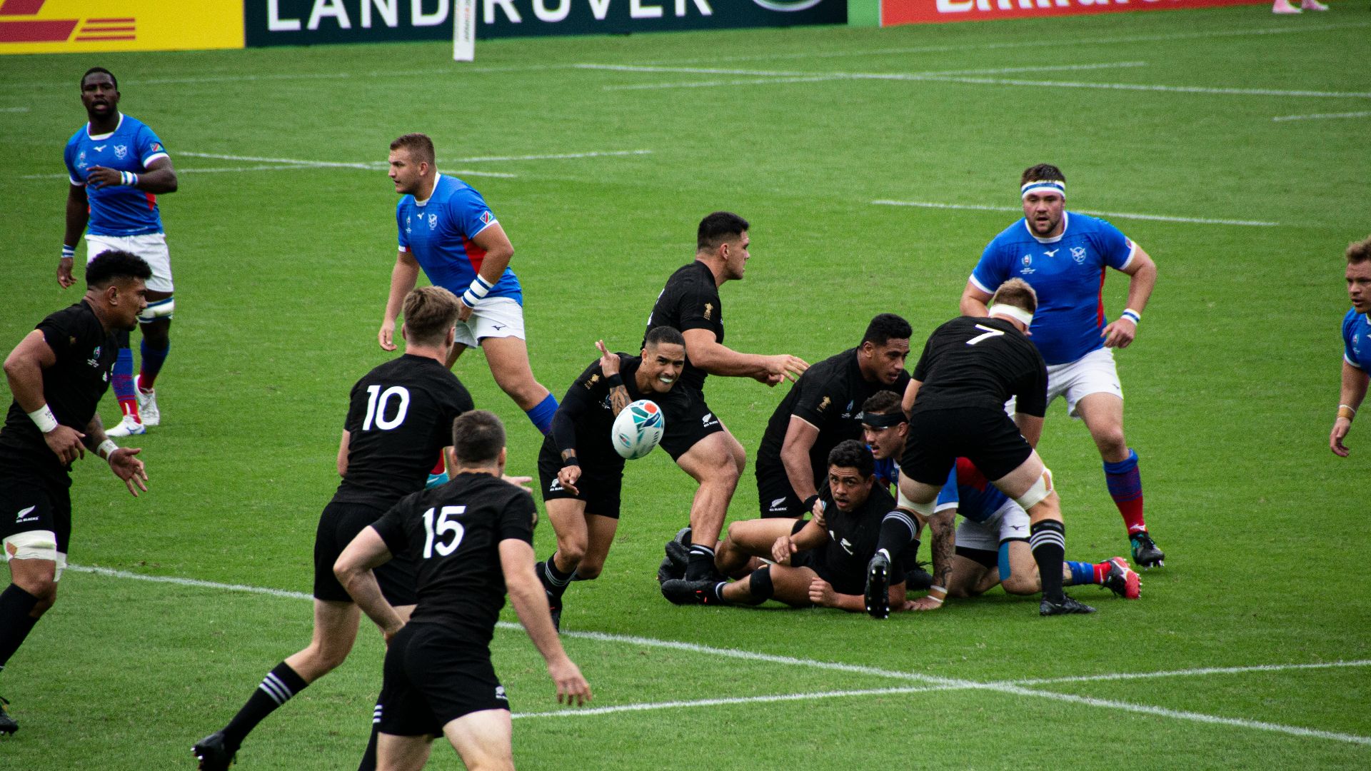 man playing football on the field