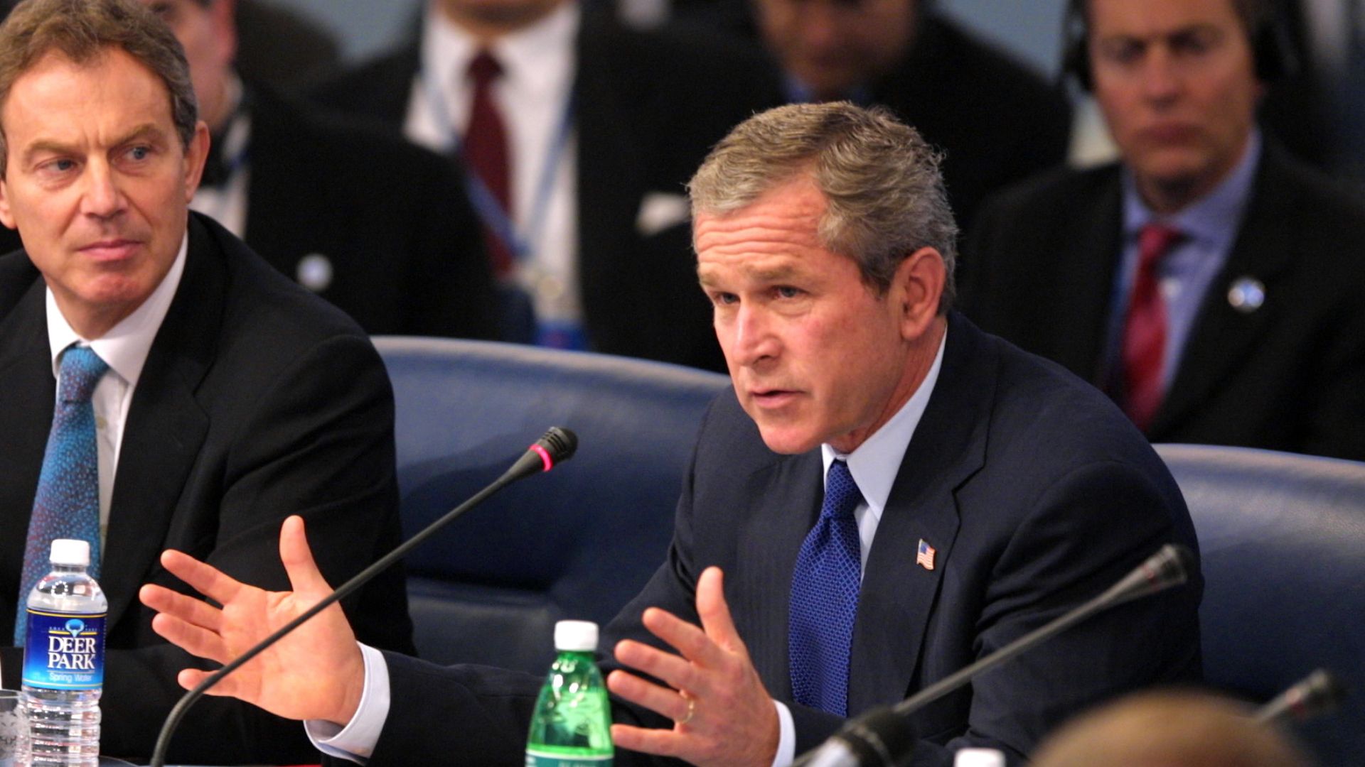 File:President George W. Bush and Prime Minister Tony Blair of Great Britain at Meeting of the NATO-Russia Council.jpg