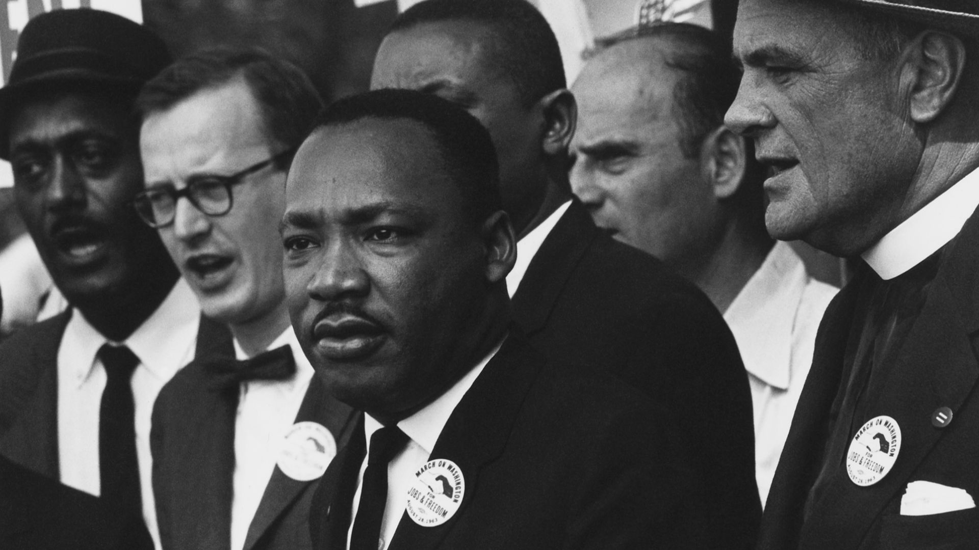 File:Civil Rights March on Washington, D.C. (Dr. Martin Luther King, Jr. and Mathew Ahmann in a crowd.) - NARA - 542015 - Restoration.jpg