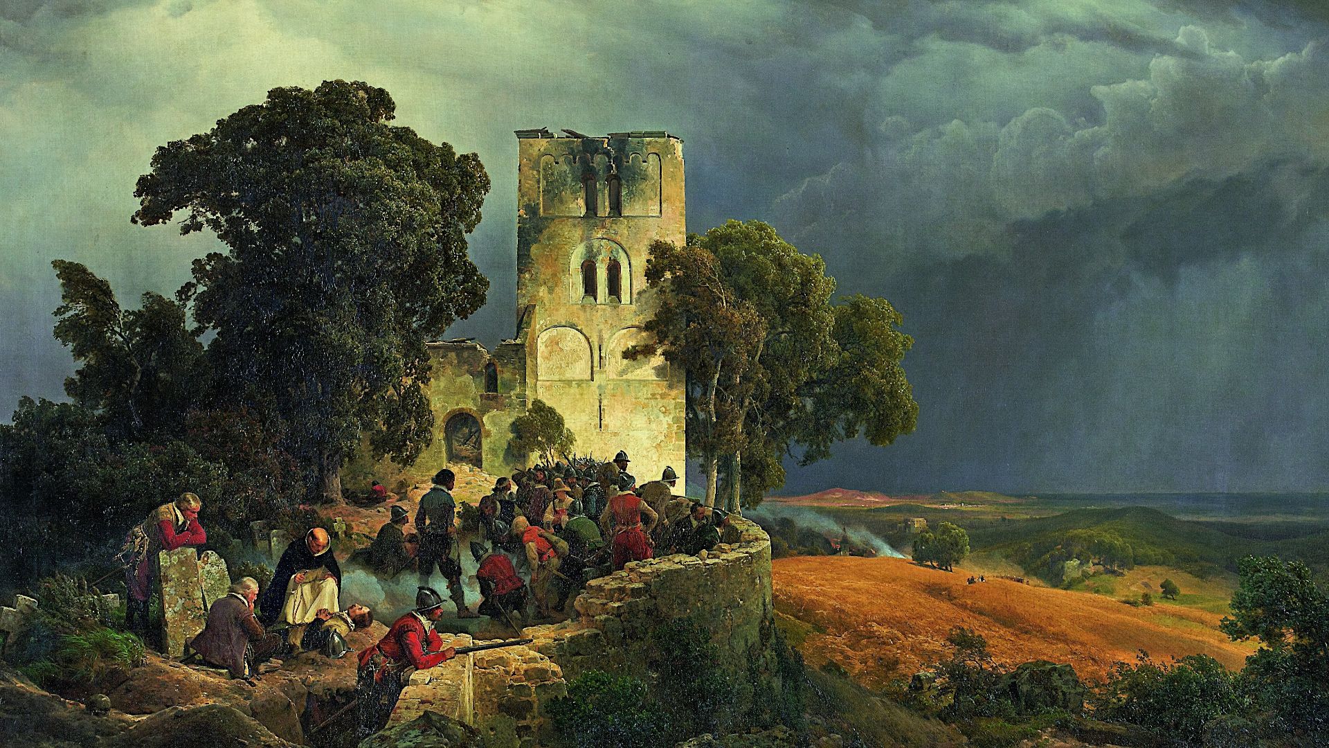 File:Carl Friedrich Lessing - The Siege (Defense of a Church Courtyard During the Thirty Years’ War) - Google Art Project.jpg