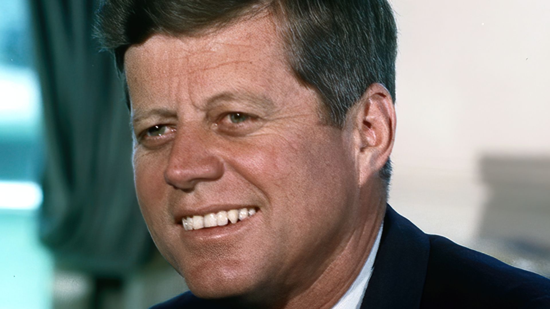 File:John F. Kennedy, White House color photo portrait.jpg