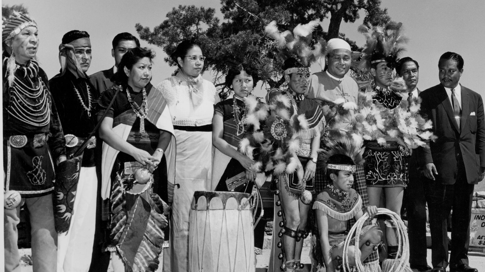 File:03117 Grand Canyon Historic Burma's Prime Minister with Hopi Dancers 1955 (5020236879).jpg