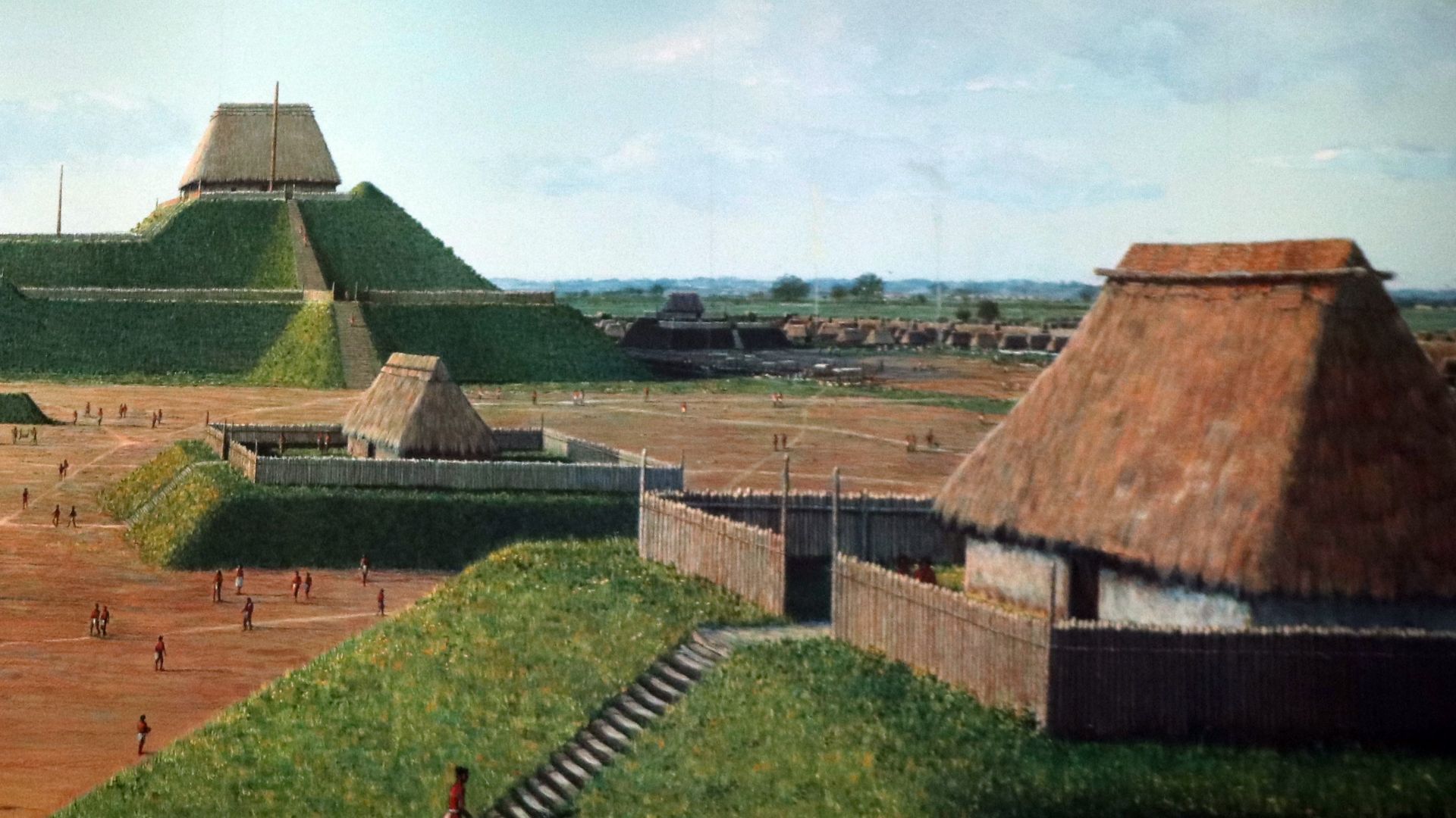 File:Cahokia Mounds -- UNESCO reconstruction.jpg