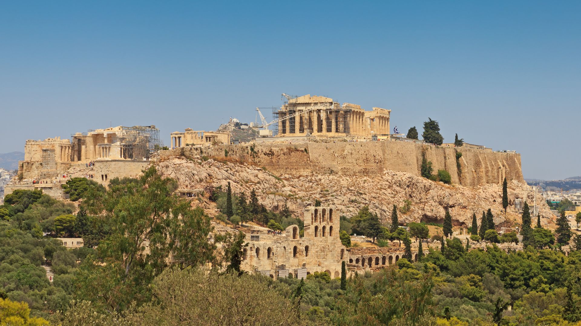 File:Attica 06-13 Athens 50 View from Philopappos - Acropolis Hill.jpg