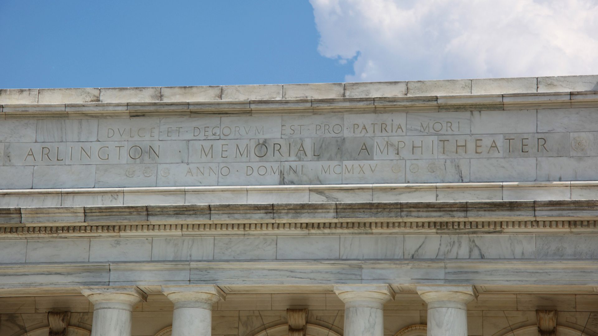 File:Memorial Amphitheater - rear pediment - Arlington National Cemetery - 2011.JPG