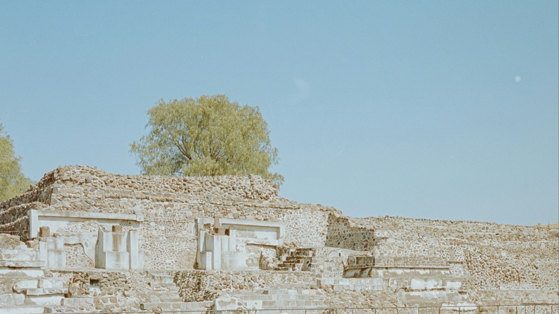 a person standing outside a building
