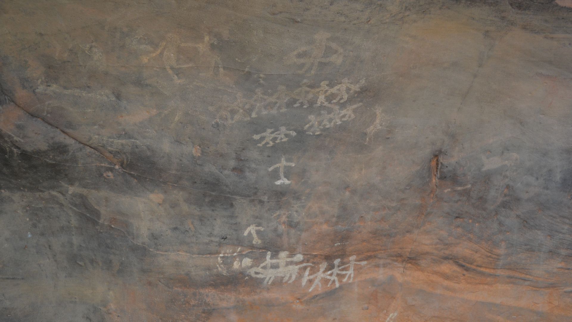 File:Dancing painting at Bhimbetka.jpg