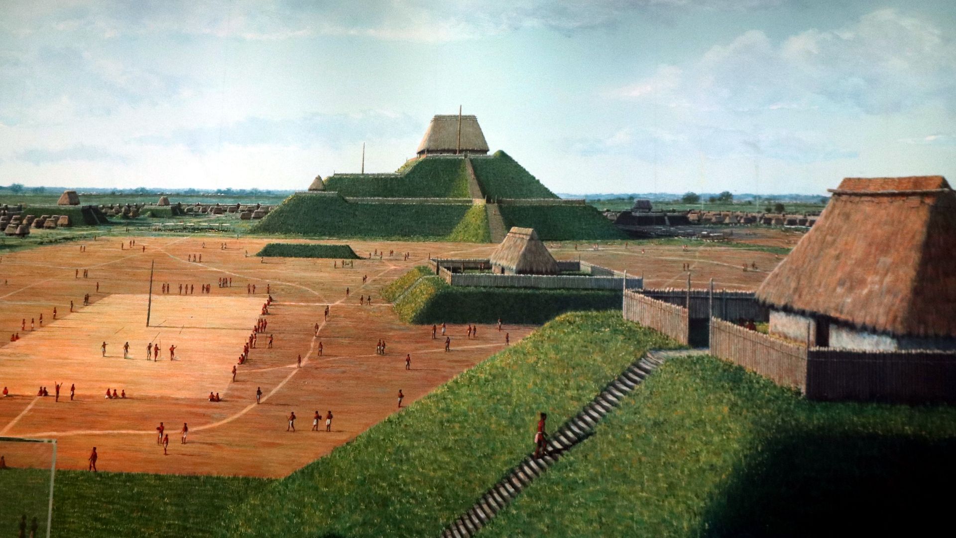 File:Cahokia Mounds -- UNESCO reconstruction.jpg