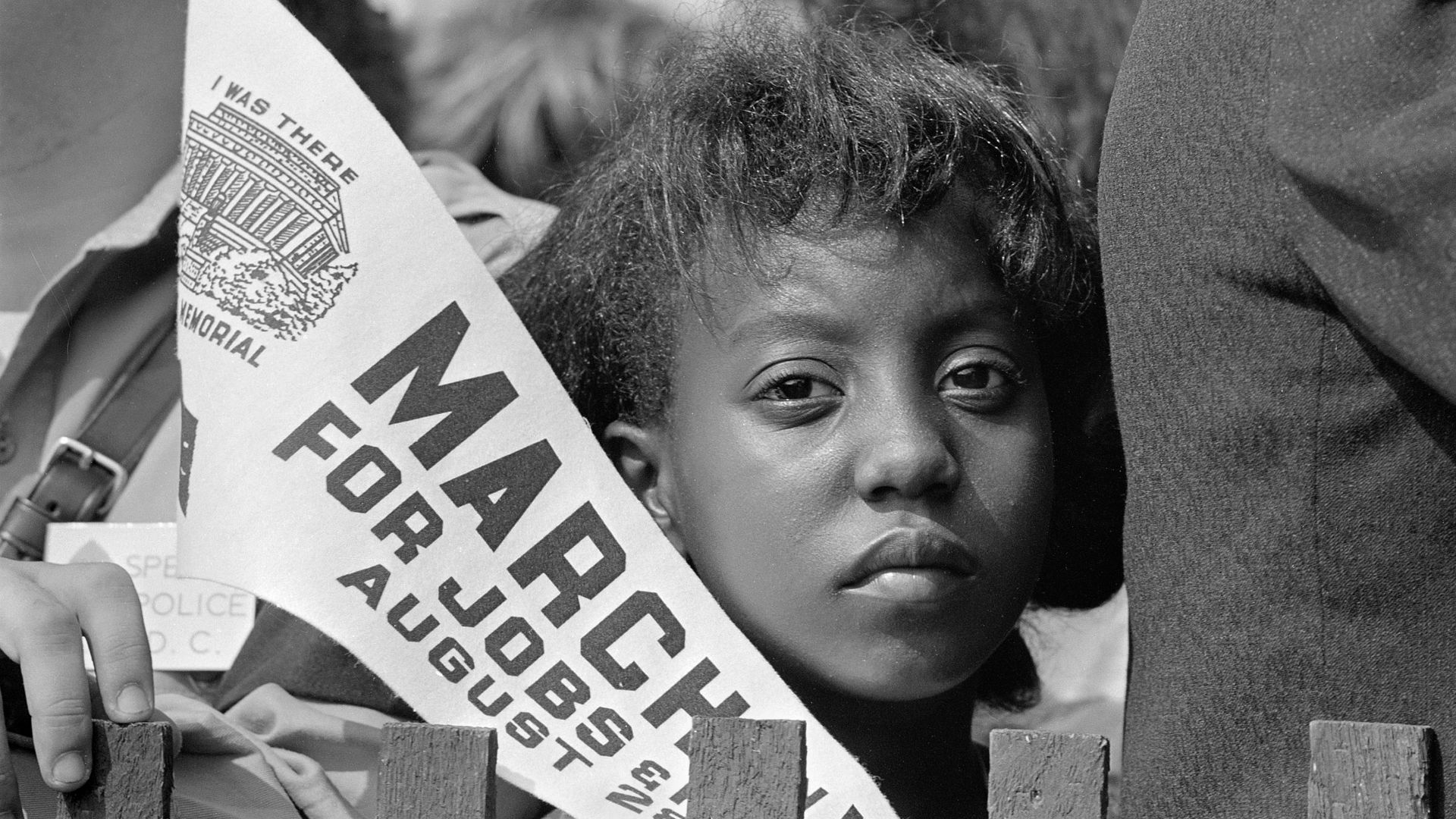 File:A Young Woman Holds a Banner at the Civil Rights March on Washington, D.C., on August 28, 1963.jpg