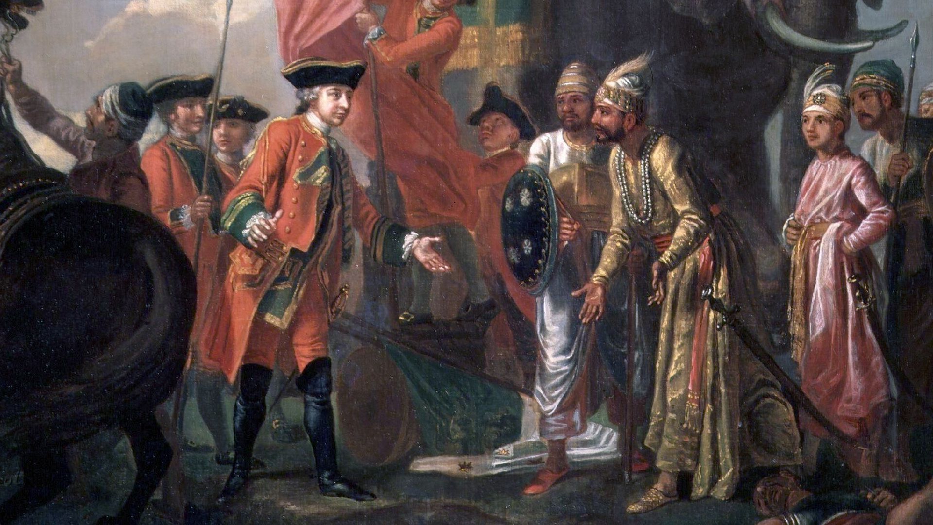 File:Lord Clive meeting with Mir Jafar after the Battle of Plassey.jpg