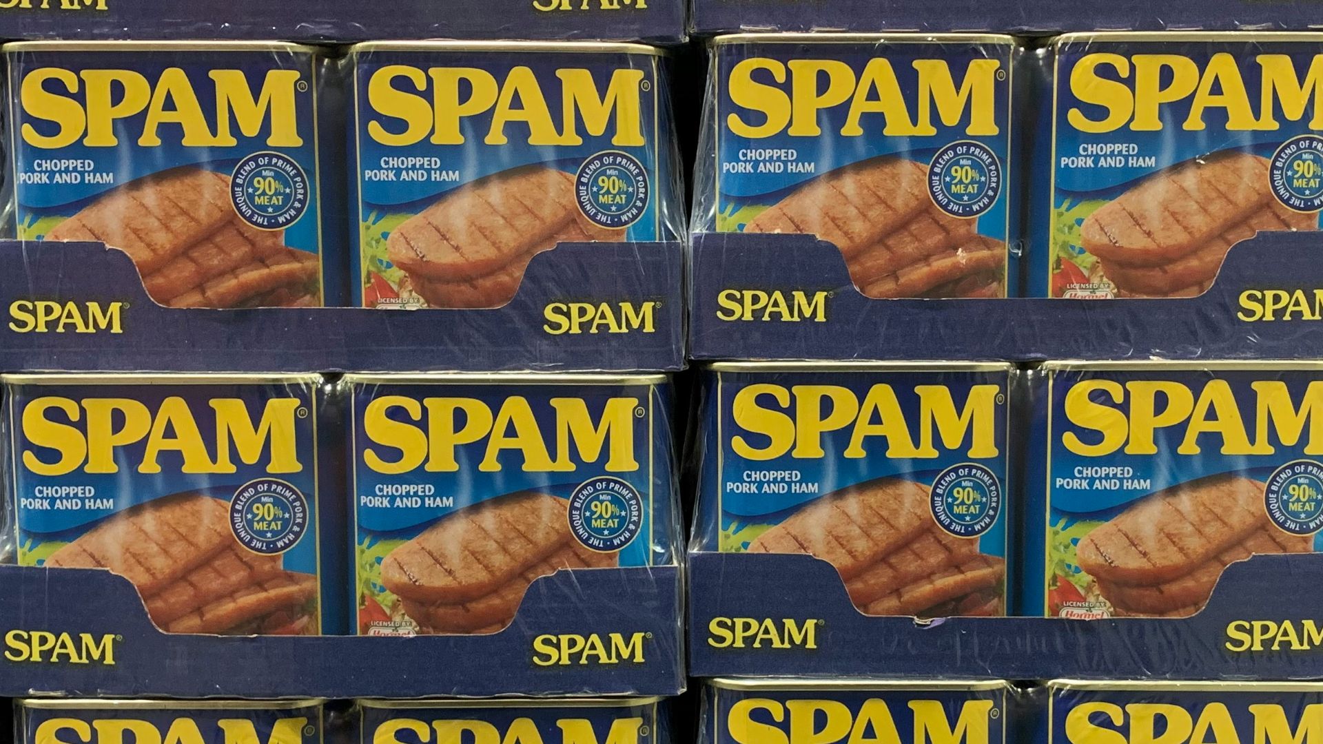 blue and brown cardboard boxes