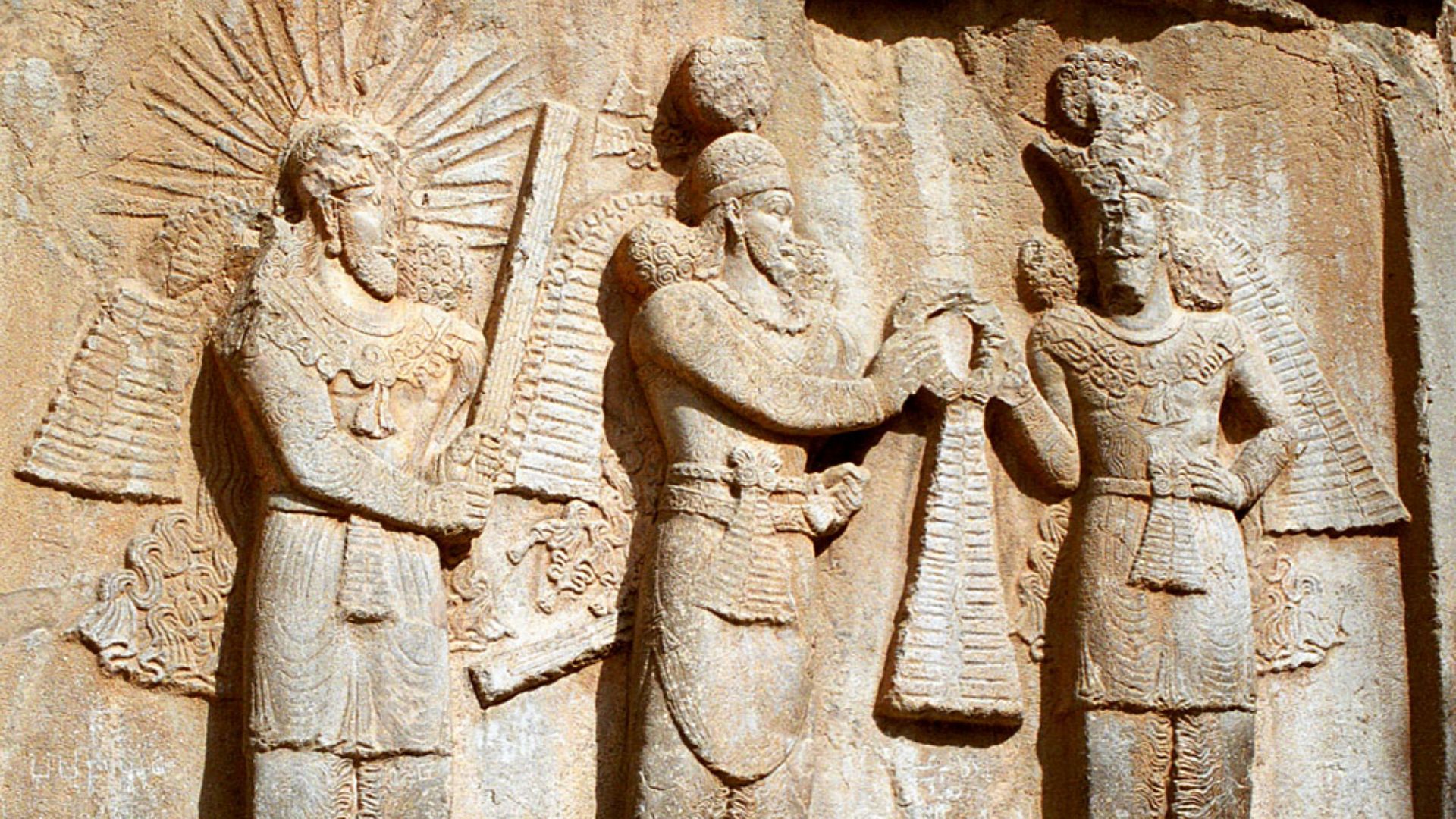 File:Taq-e Bostan - High-relief of Ardeshir II investiture.jpg