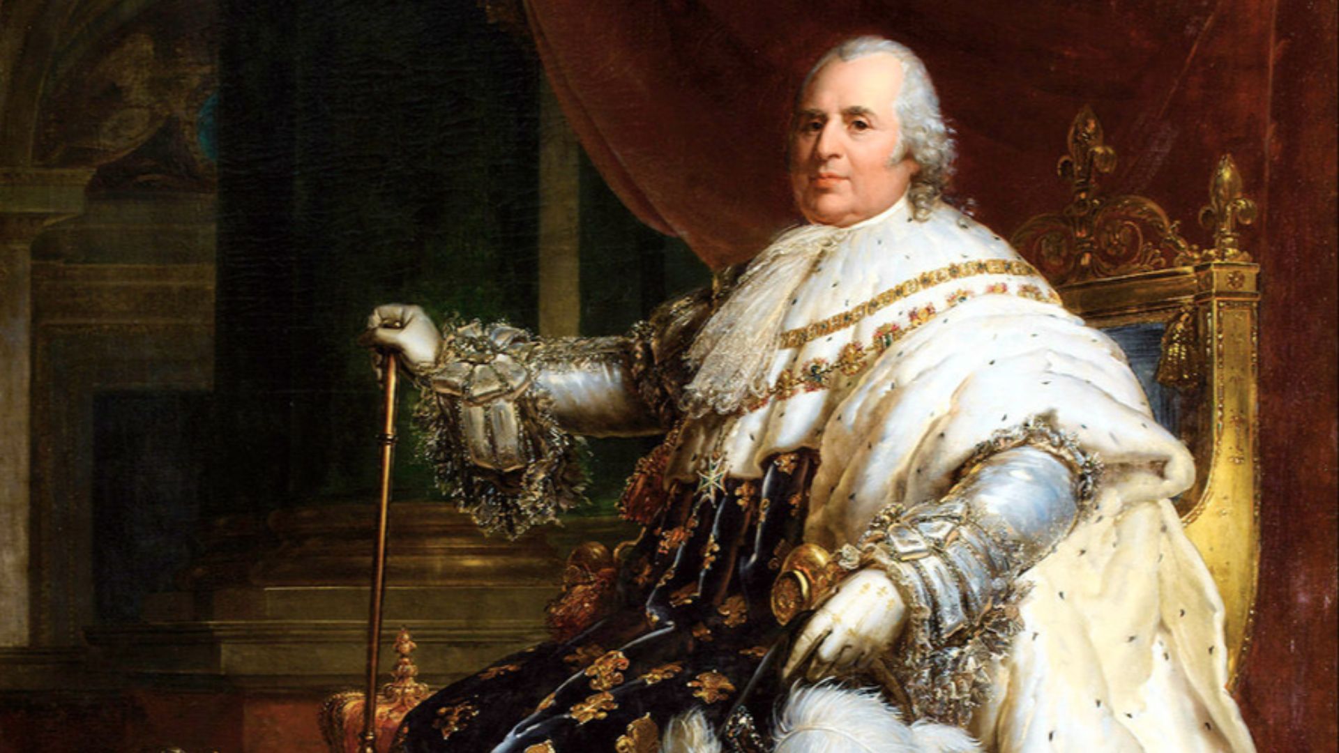 File:Gérard - Louis XVIII of France in Coronation Robes.jpg