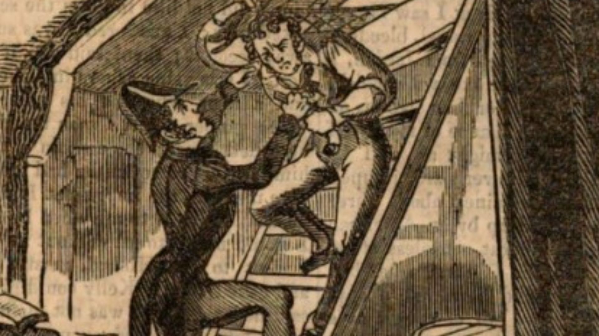 File:Edward Jordan attacking Captain John Stairs with an axe (The Annals of Crime, and New Newgate Calendar, 1834).jpg