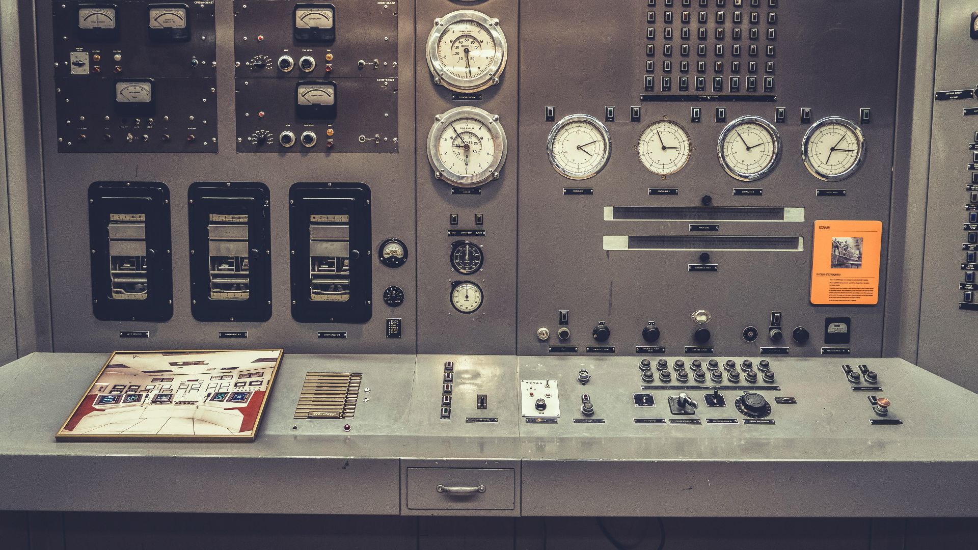 gray control panel