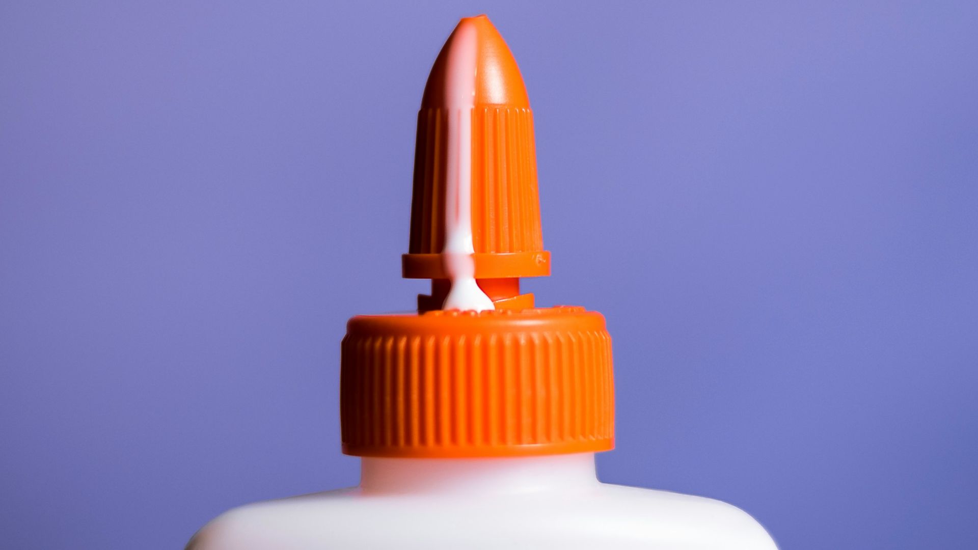 spilled glue on bottle