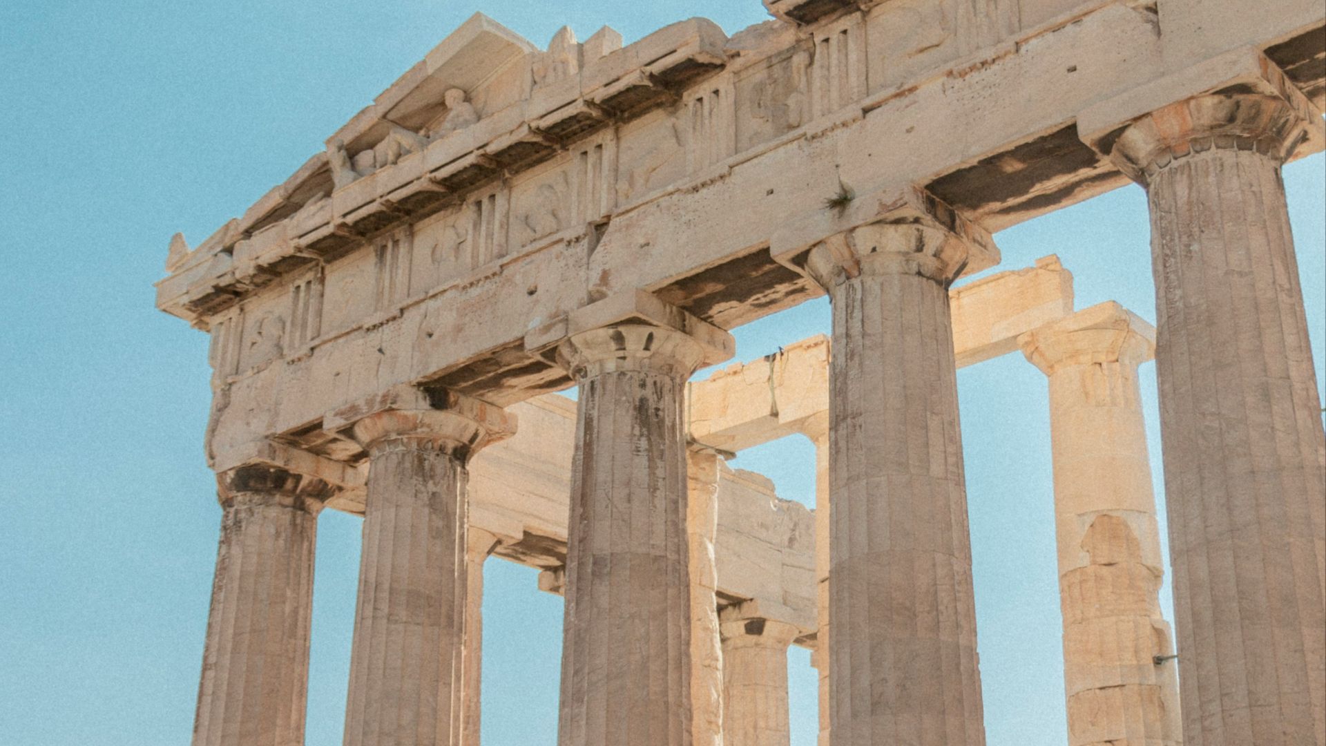 low-angle photography of The Parthenon during daytime