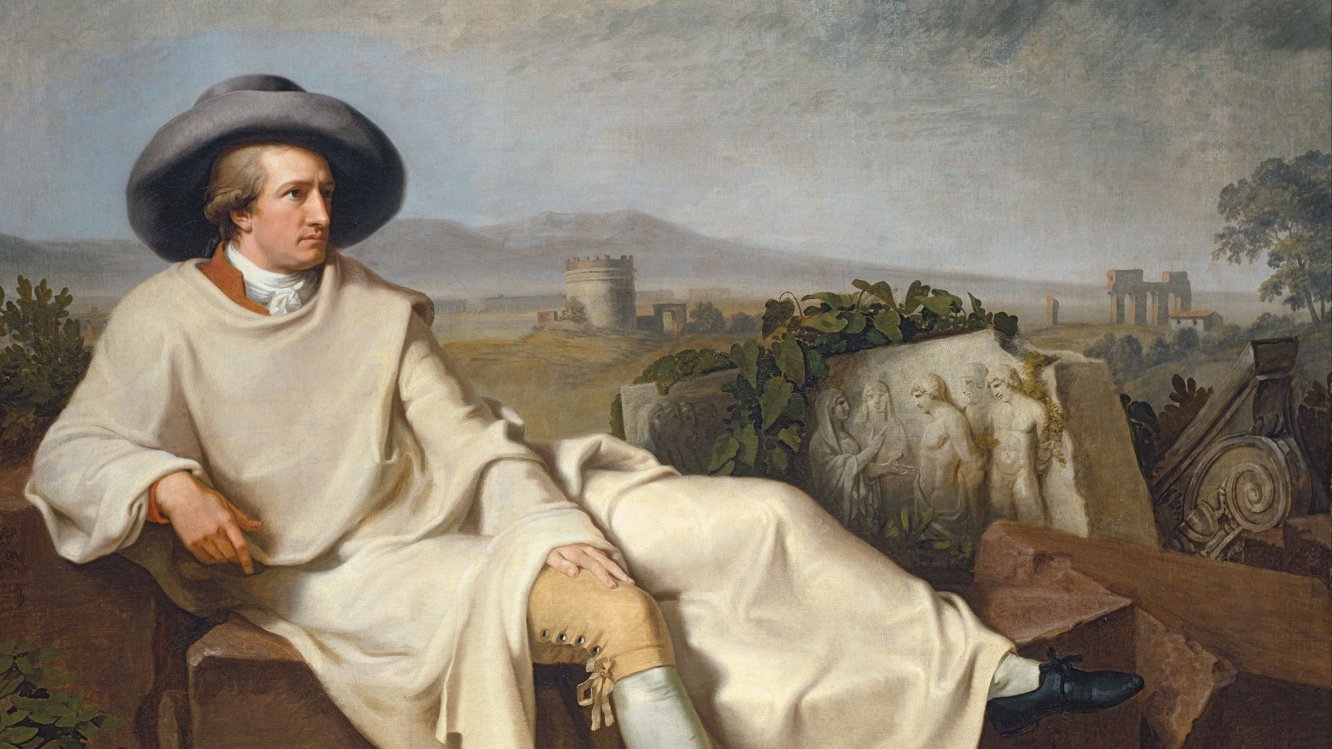 File:Johann Heinrich Wilhelm Tischbein - Goethe in the Roman Campagna - Google Art Project.jpg