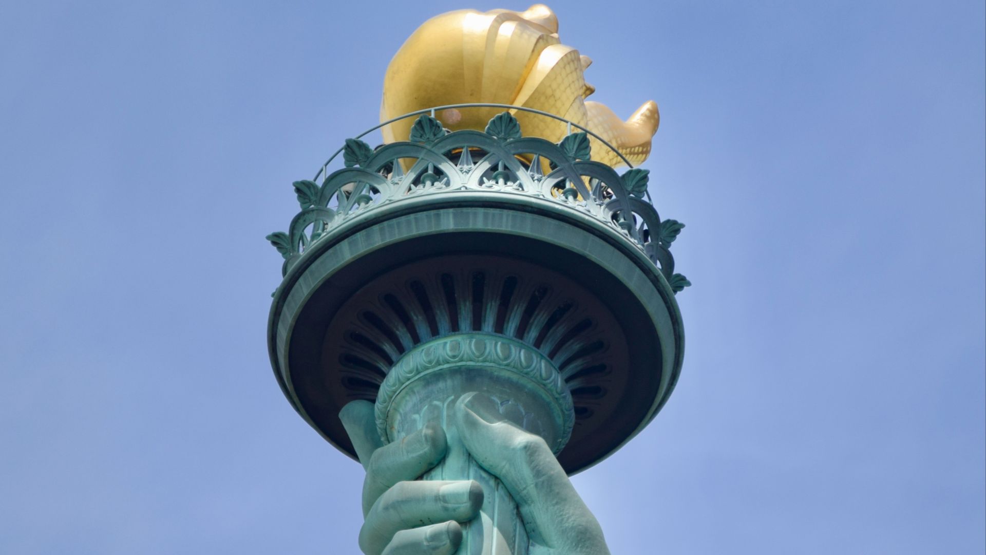 File:Statue of Liberty Torch seen from Easterly View June 2024.jpg