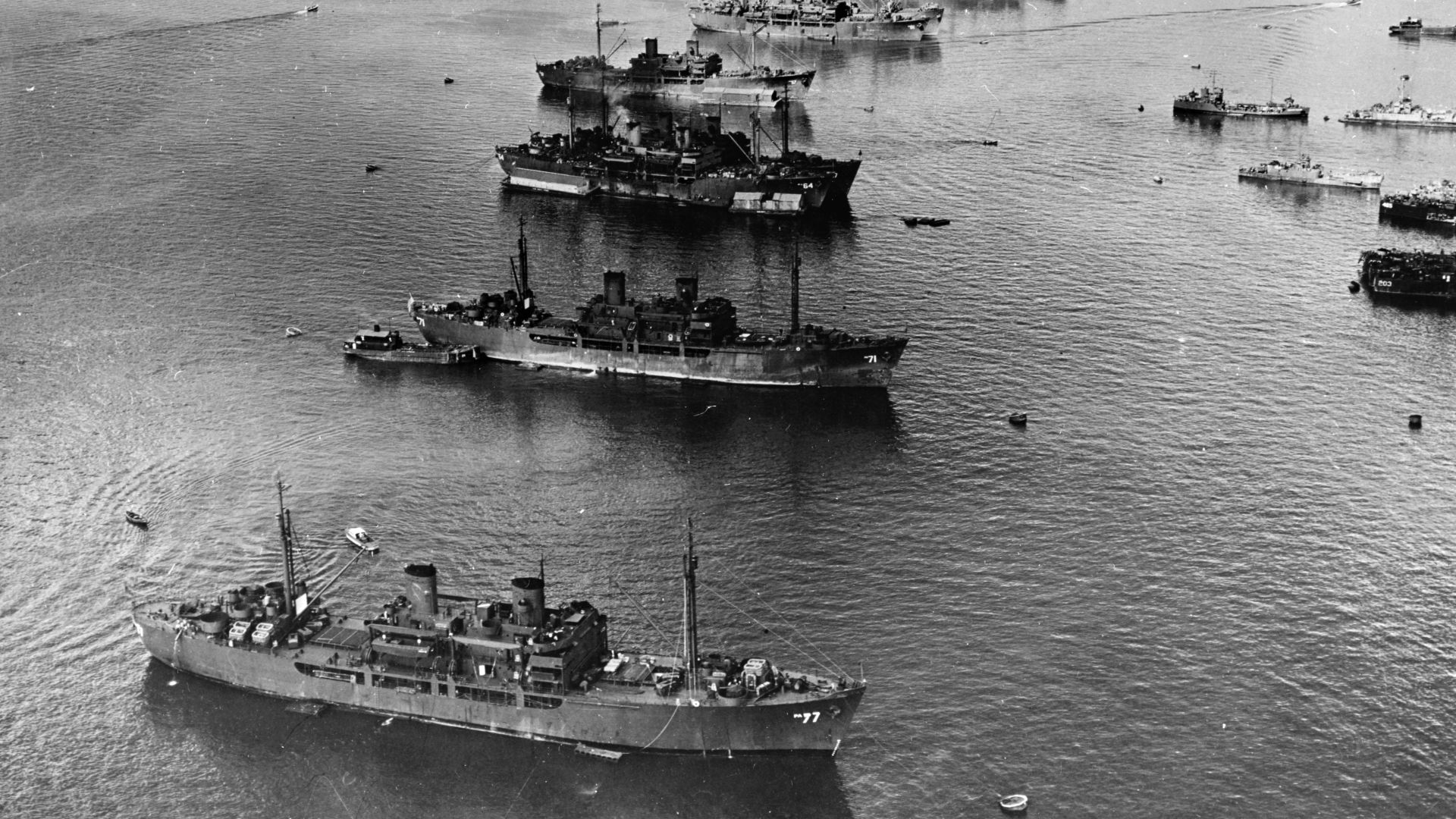 File:Target and support ships for Operation Crossroads at Pearl Harbor, Hawaii (USA), in February 1946 (80-G-702126).jpg