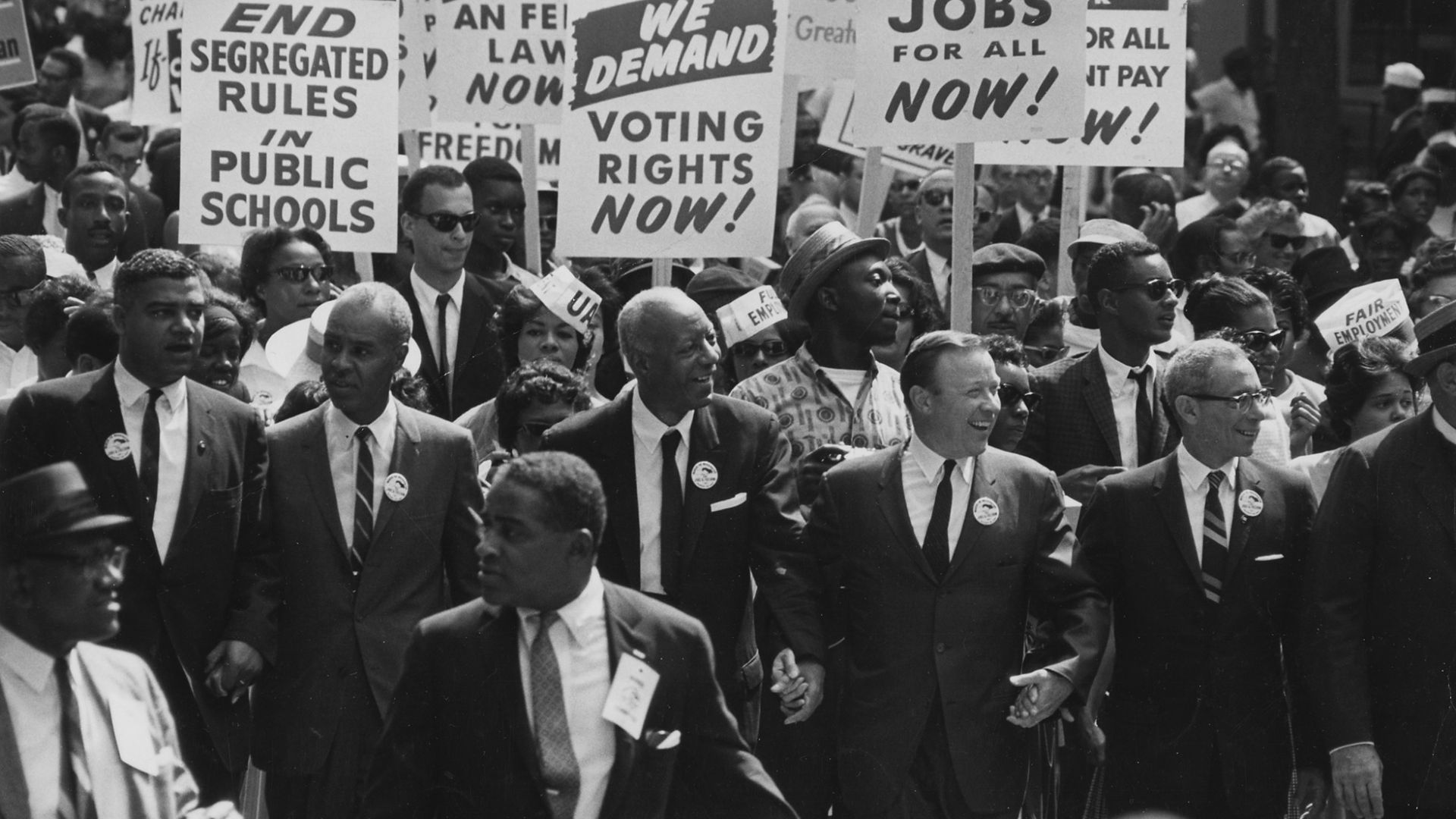File:Civil Rights March on Washington, D.C. (Leaders marching from the Washington Monument to the Lincoln Memorial) - NARA - 542010.jpg