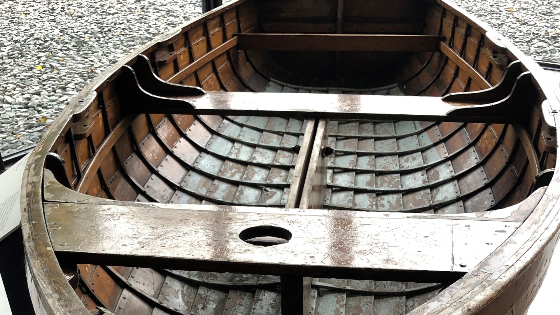 File:Clinker built dinghy awaiting restoration.jpg