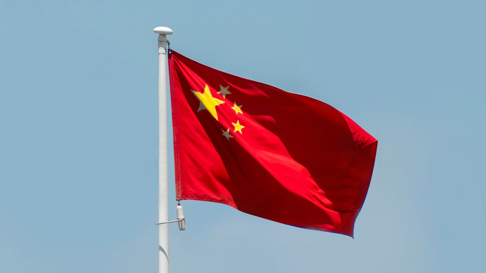 a red and white flag