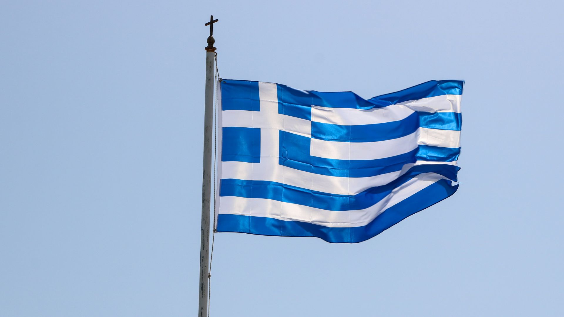 flag of us a on pole