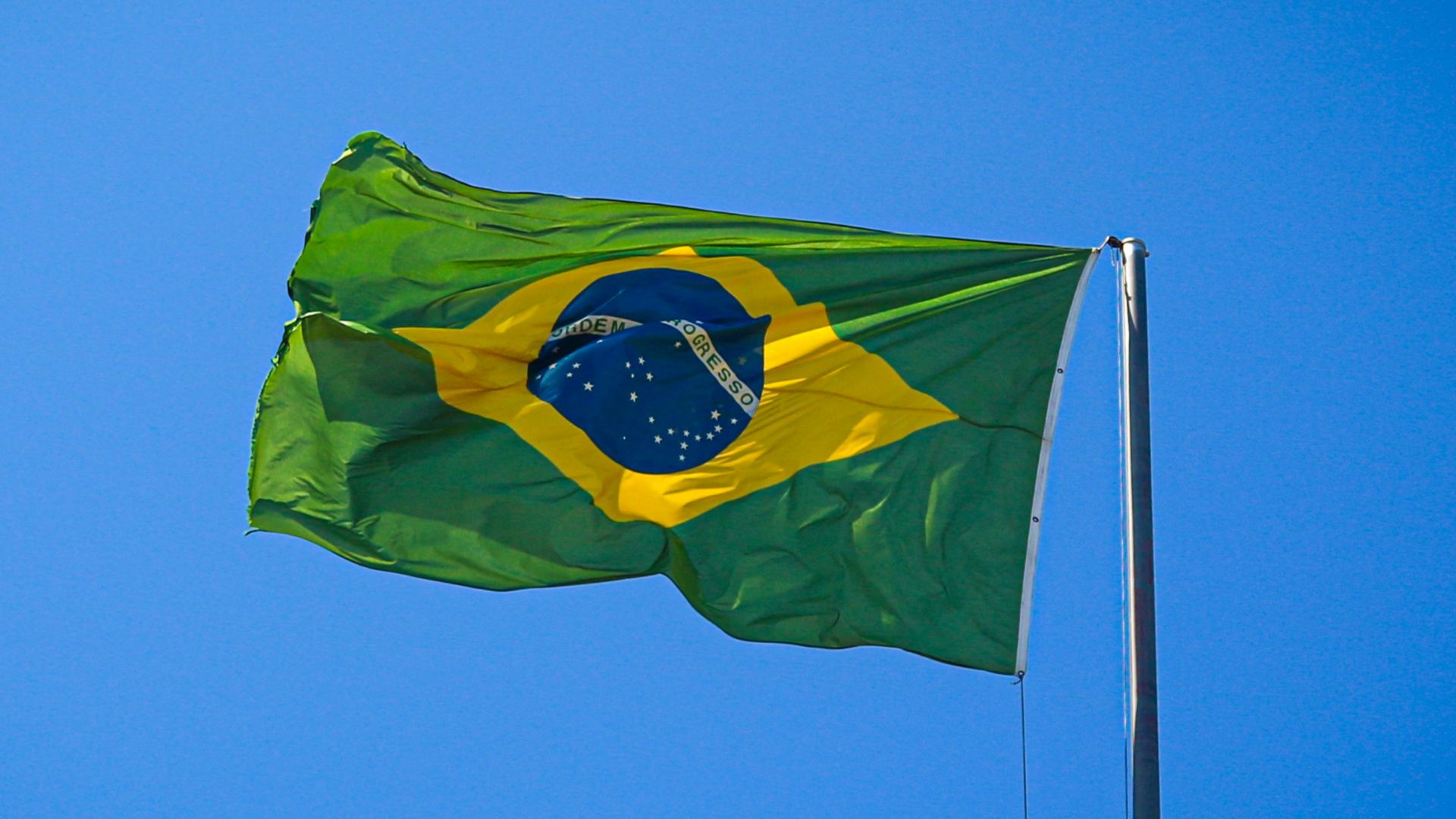 a flag flying in the air
