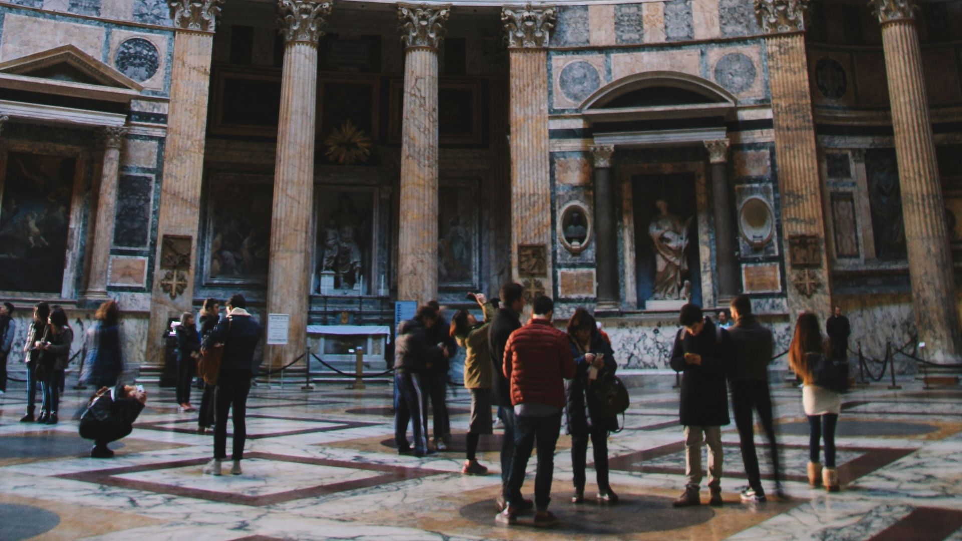 people inside building