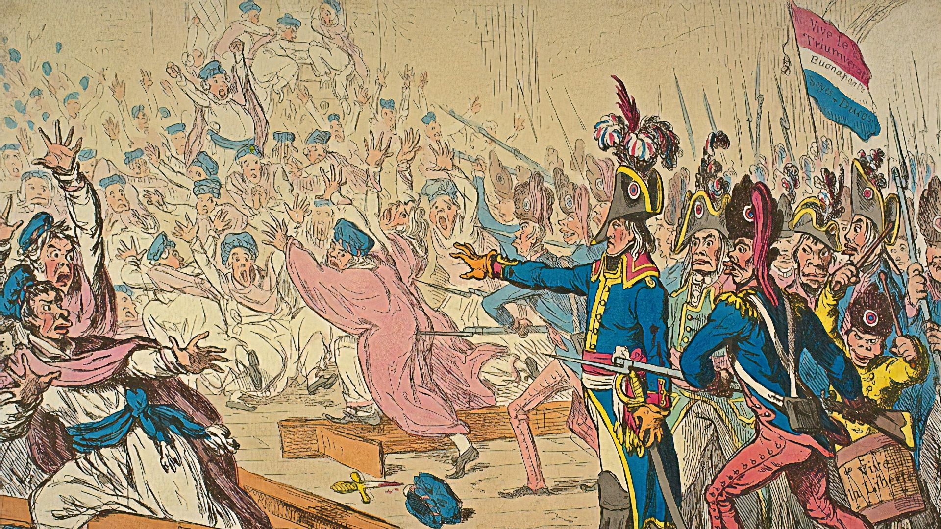 people riding horses painting on wall