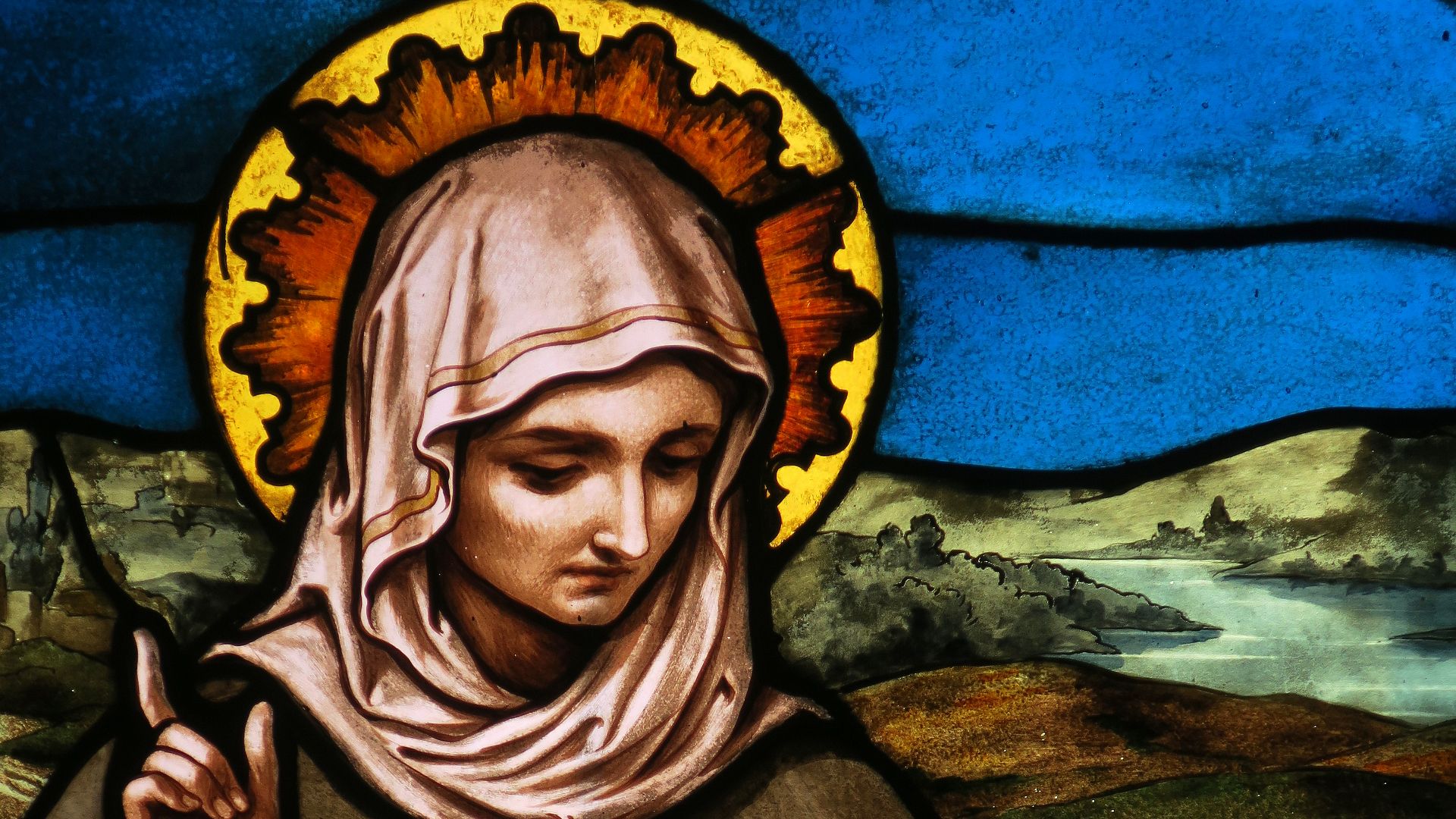 File:Saint Patrick Church (Troy, Ohio) - stained-glass windows, St. Anne Educates the Virgin Mary - detail.jpg