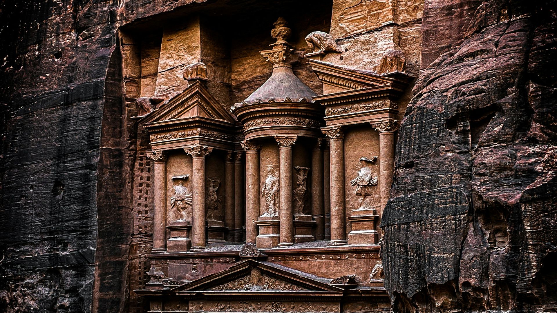 A building built into the side of a cliff