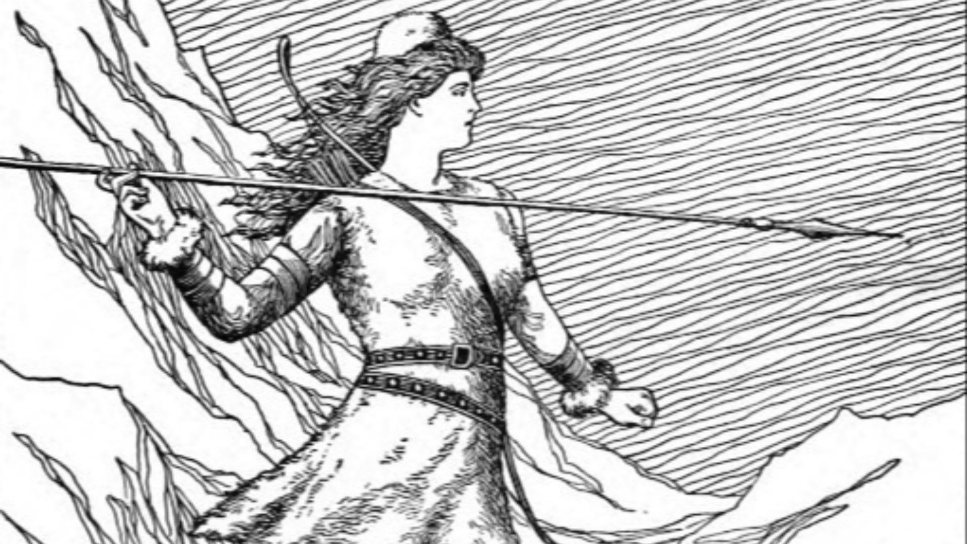 File:Skadi Hunting in the Mountains by H. L. M.jpg