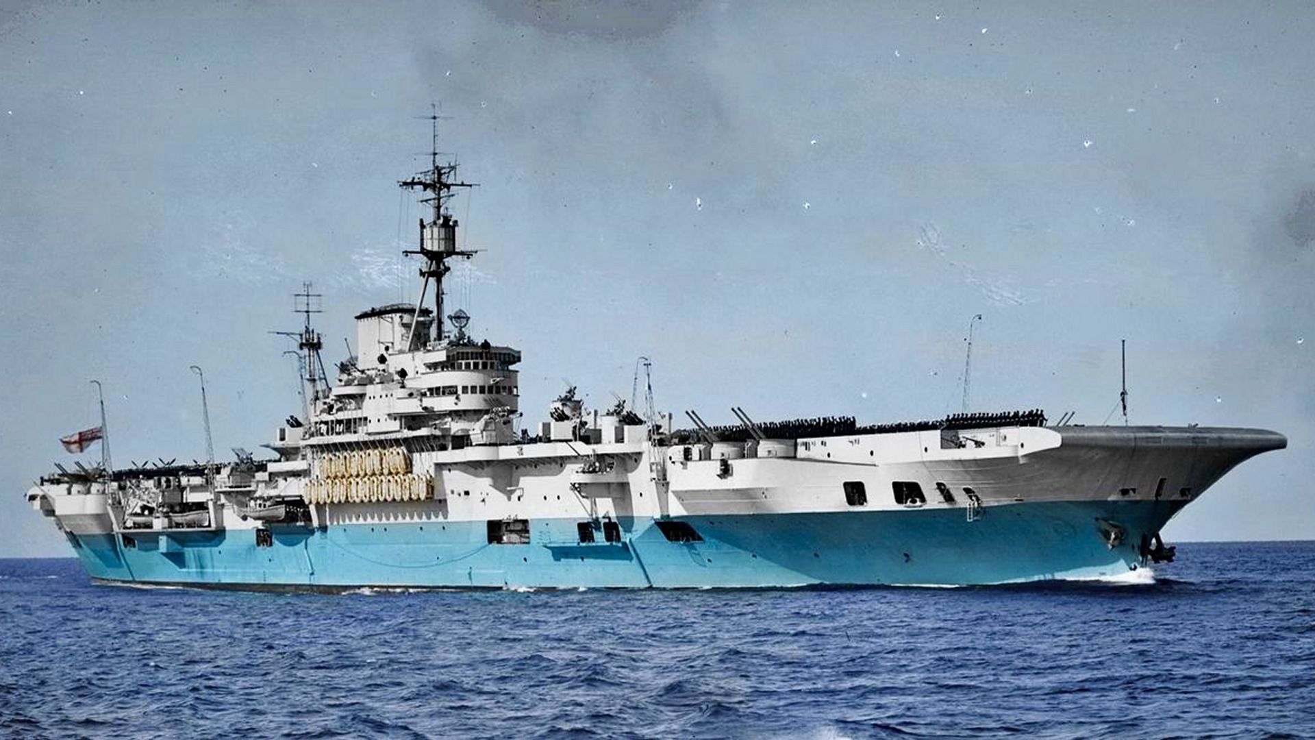 File:HMS Implacable (R-86) underway in 1946. (50269722363).jpg