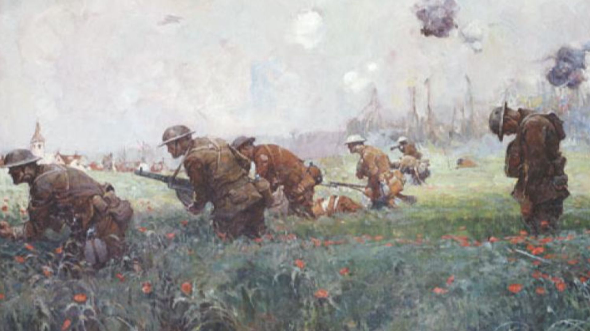 File:This battle scene was painted in 1919 by artist Frank Schoonover of the Battle of Belleau Wood.jpg