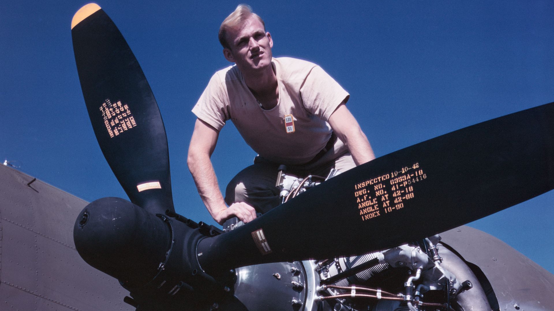 File:Flexible performance of C-47 transport planes is due in part to their two 1,200 horsepower radial engines and to their three-blade variable-pitch propellers.jpg