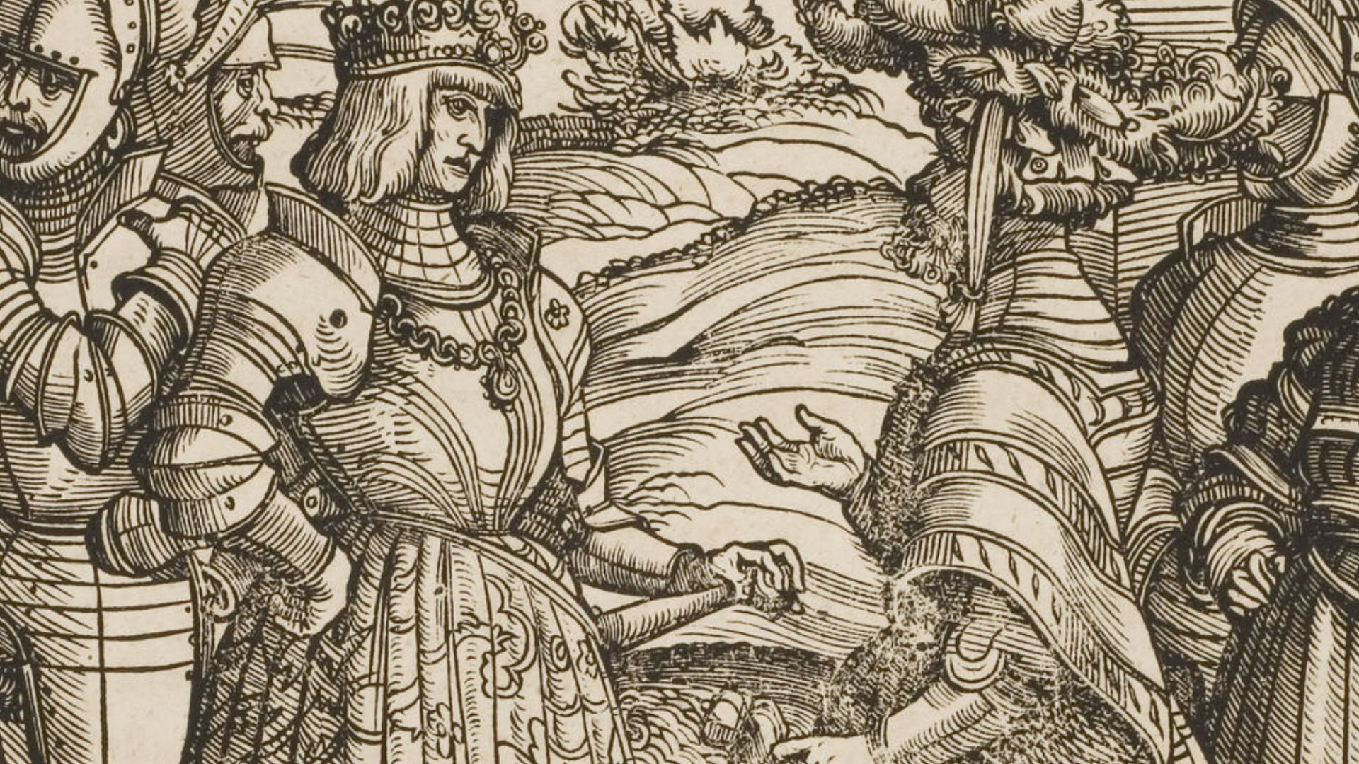 File:Der Weisskunig 58 Detail Maximilian talking to German knights.jpg