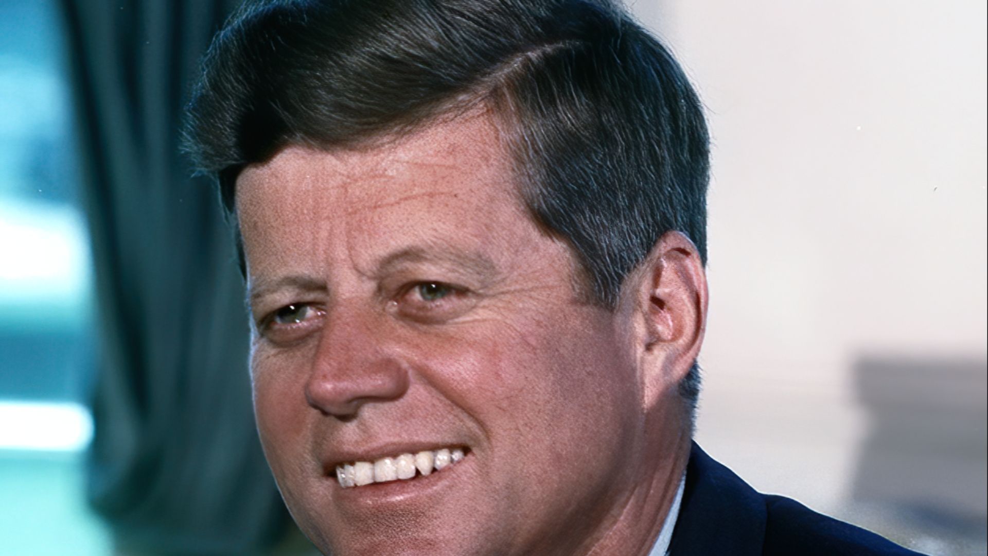 File:John F. Kennedy, White House color photo portrait.jpg
