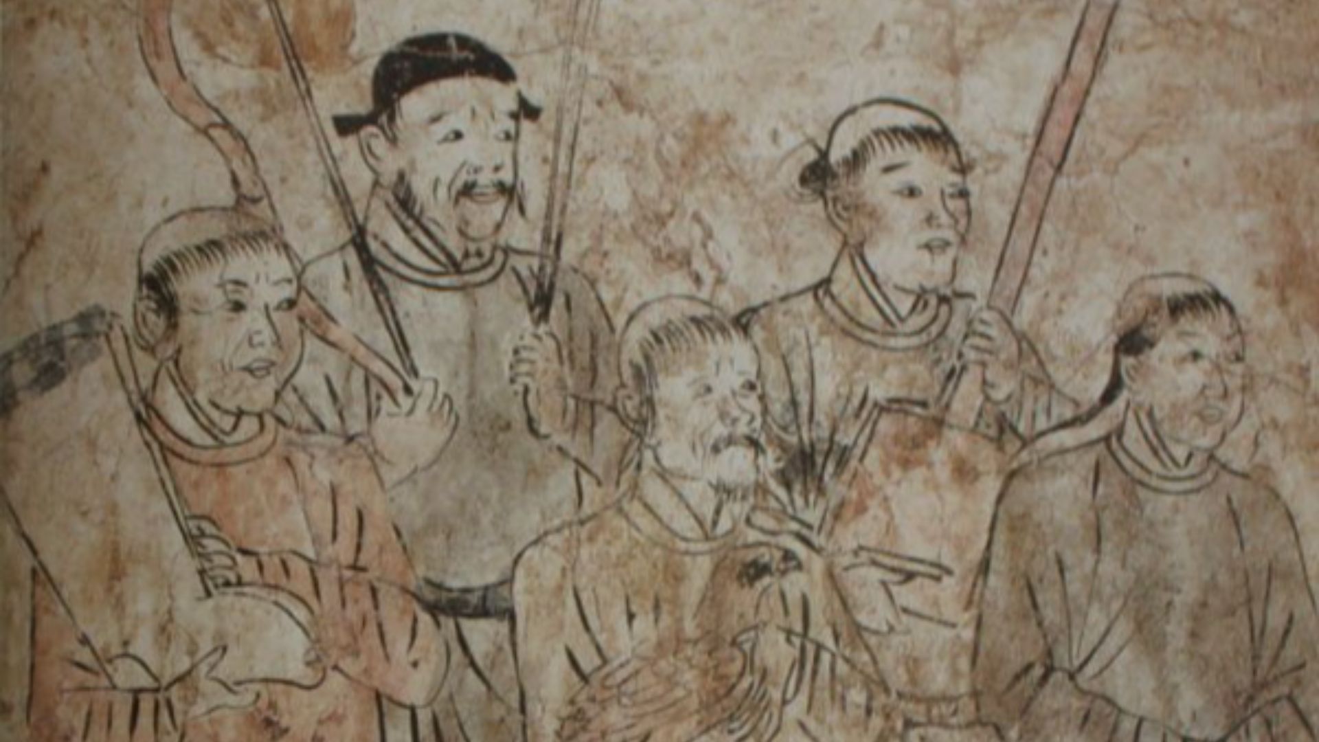 File:Preparing for hunting, mural from Tomb in Aohan, Liao Dynasty.jpg