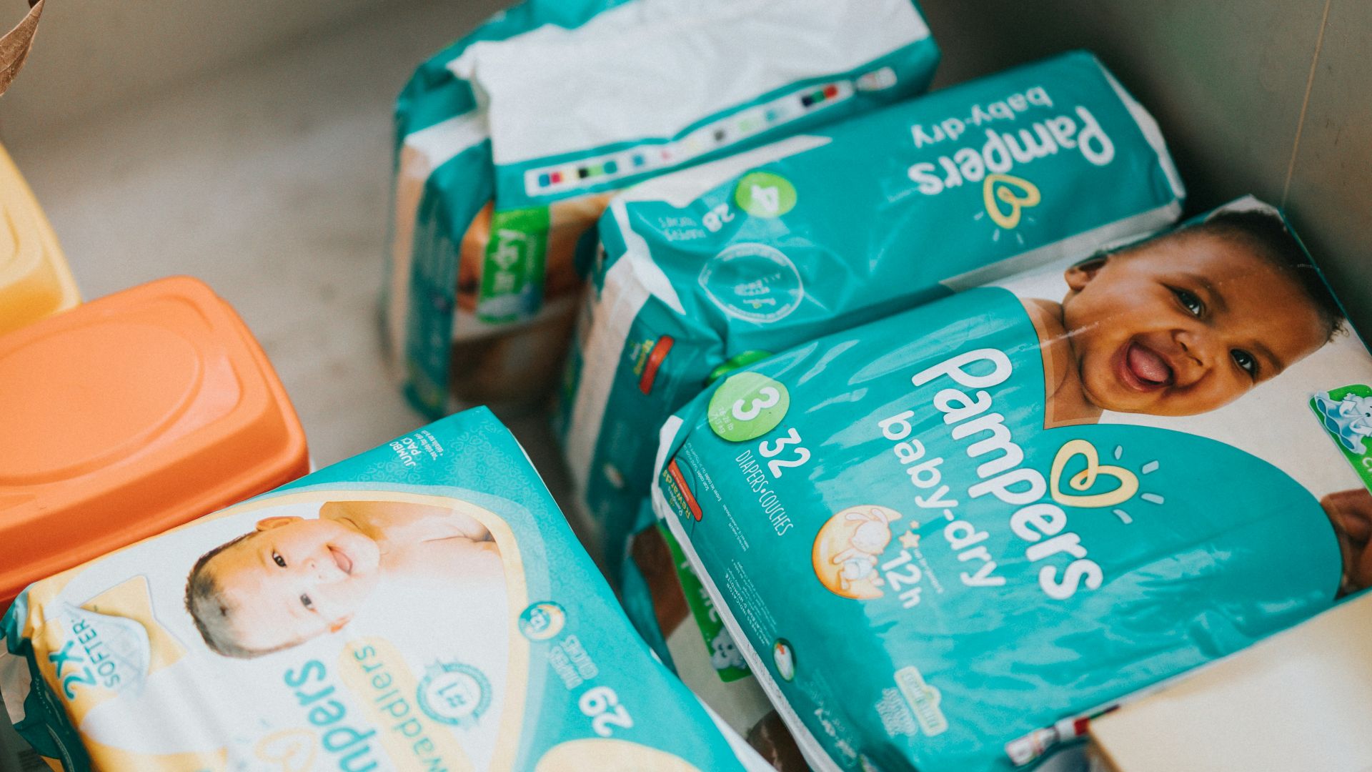 blue and white plastic pack