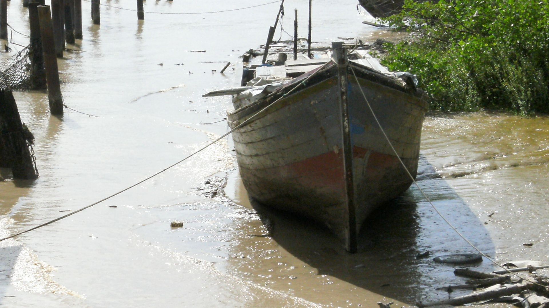 File:Boats along the coast of Suriname river.JPG