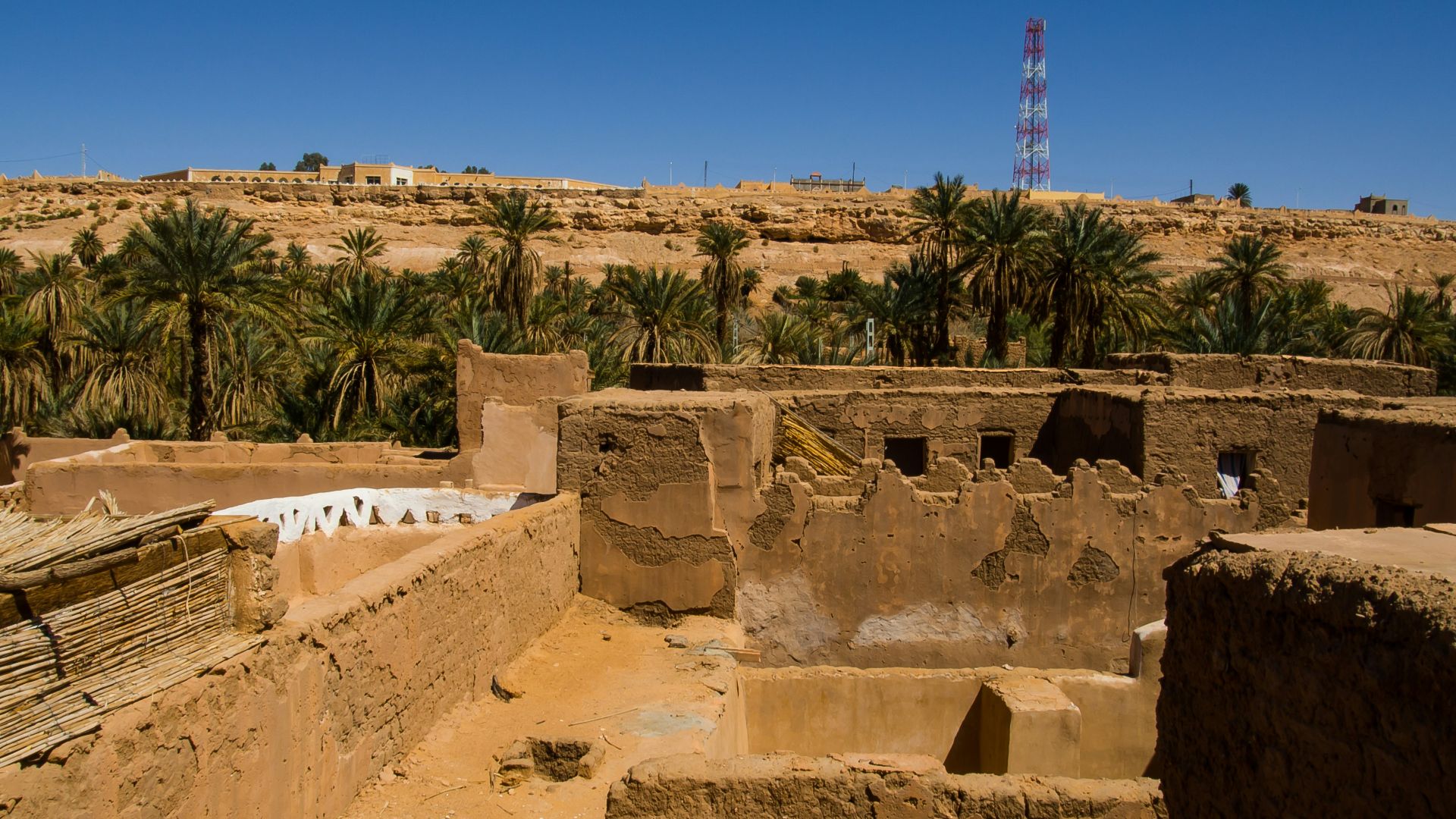 brown concrete building near green trees under blue sky during daytime