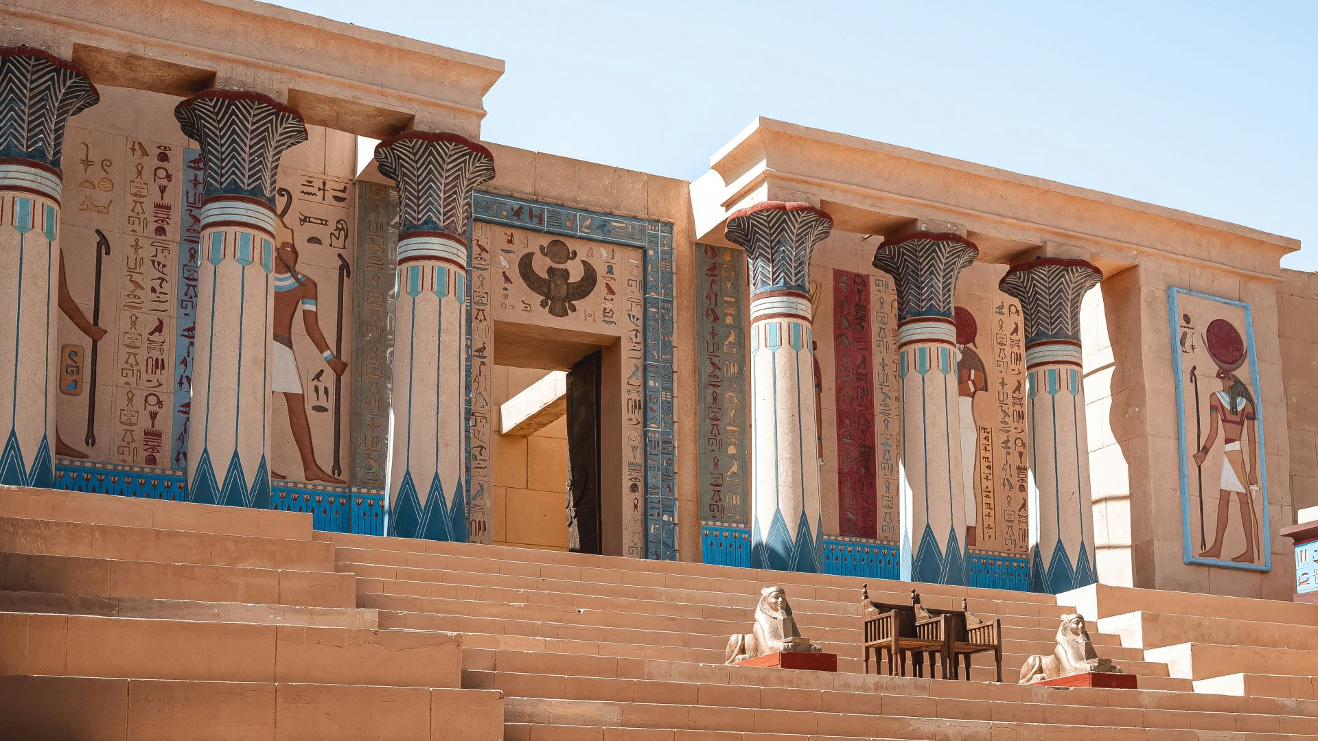 a large building with a bunch of steps in front of it