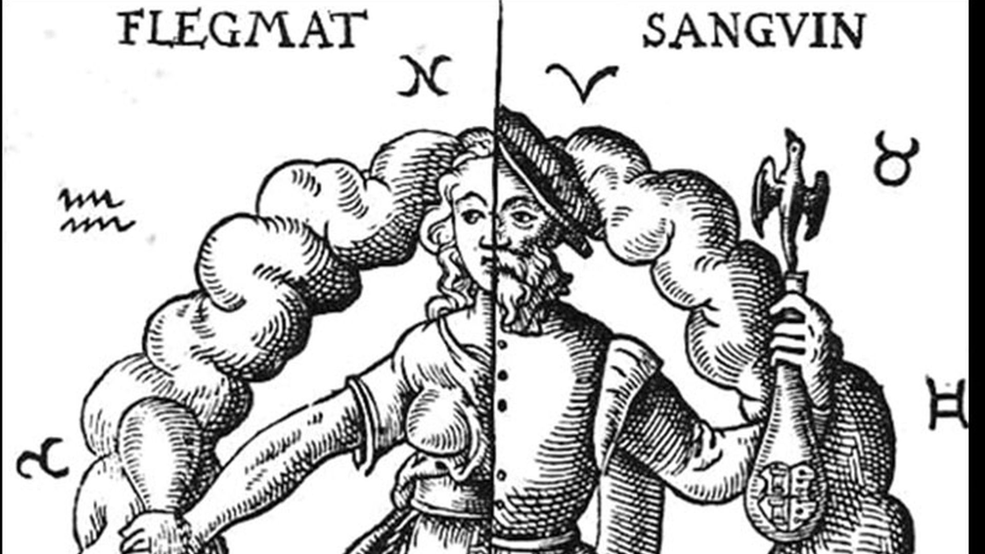File:Quinta Essentia (Thurneisse) illustration Alchemic approach to four humors in relation to the four elements and zodiacal signs.jpg
