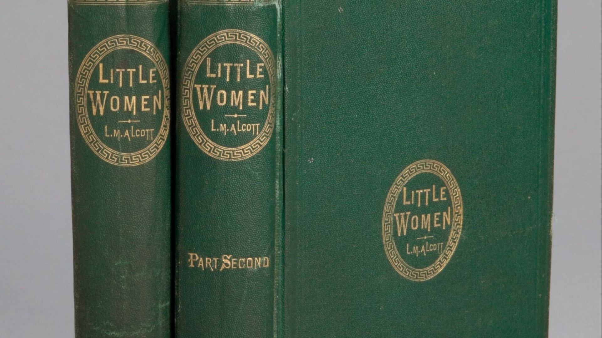 File:Houghton AC85.Aℓ194L.1869 pt.2aa - Little Women, spines.jpg