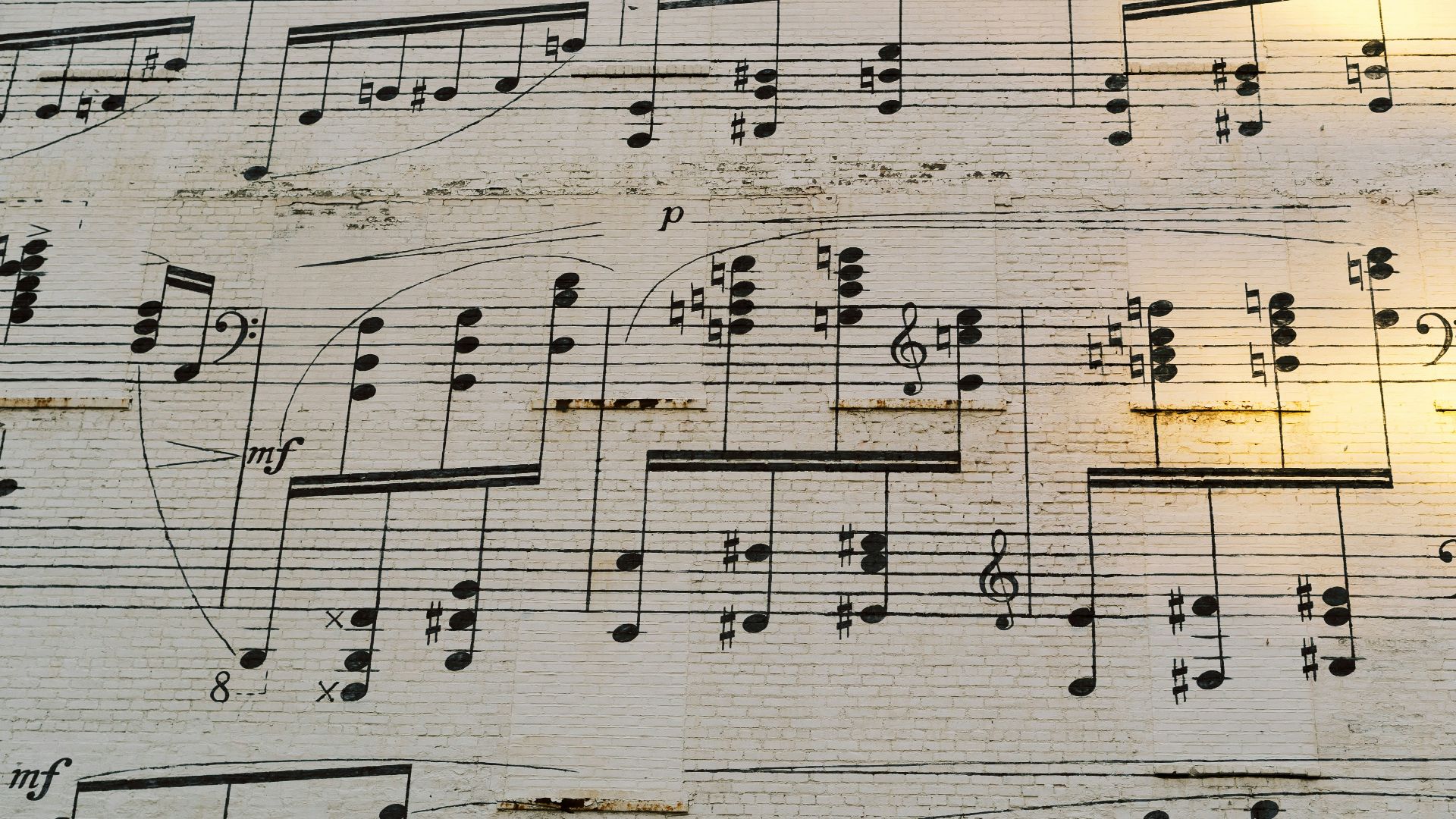 musical notes on white paper